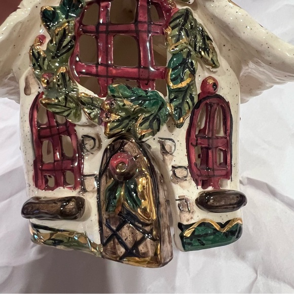 Blue Sky Holly Berry Tealight House Heather Goldminc holiday Christmas decor - Picture 5 of 17